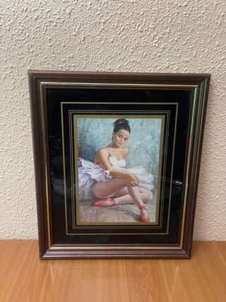 Cuadro de Bailarina sentada”. 43×36 cm