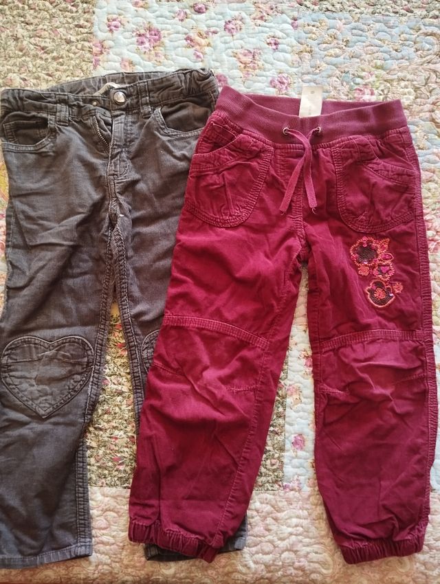 Pantalones pana niña