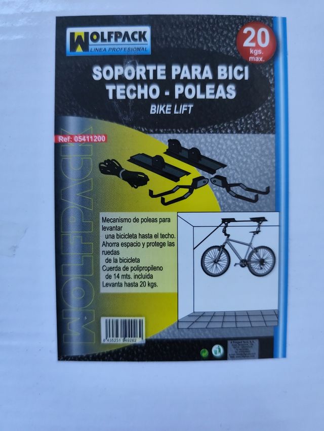 Soporte para bici techo polea