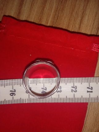 Anillo de plata de ley y cianita