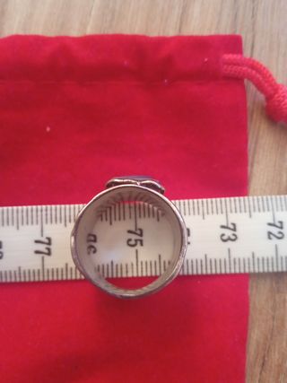 Anillo de plata de ley y cianita