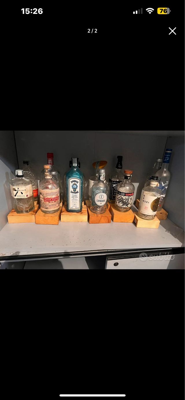 10 lampade led in bottiglie di vetro