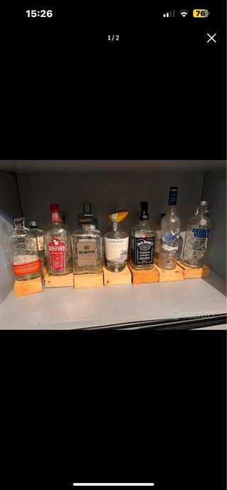 10 lampade led in bottiglie di vetro