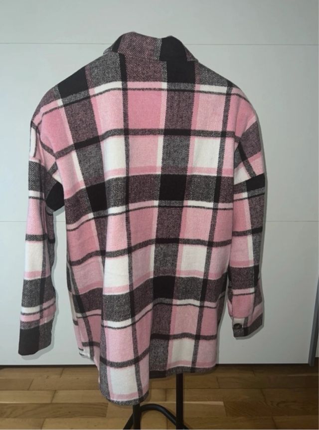 Casaco xadrez rosa
