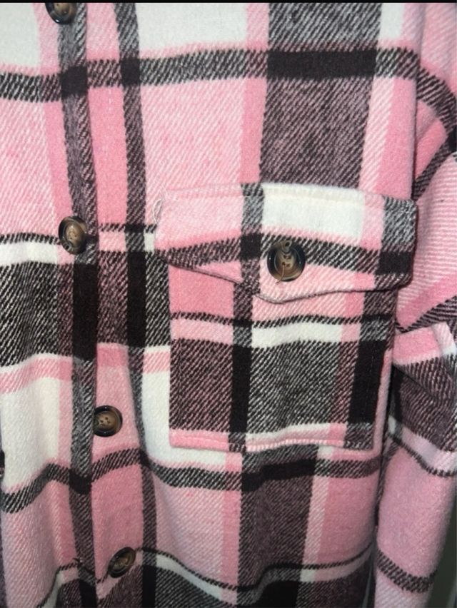 Casaco xadrez rosa