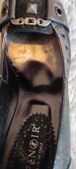 Zapatos tacón Cafénoir 39 gris glitter