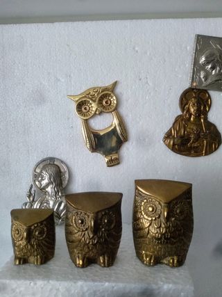 antiguo 🦉 búho en bronce abrebotellas 