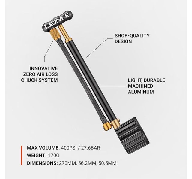 Bomba suspensiones Lezyne Shock Drive Gold