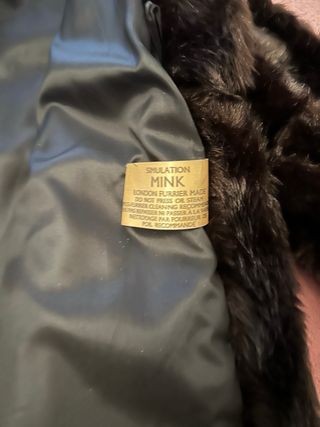 Chaqueta negra imitacion  vison 