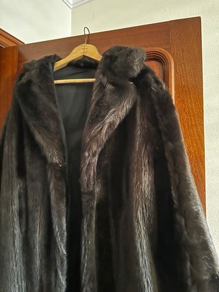 Chaqueta negra imitacion  vison 