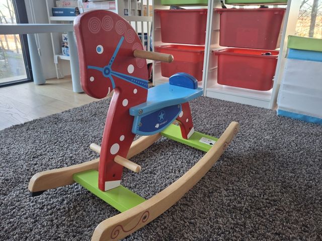 Caballo madera balancín