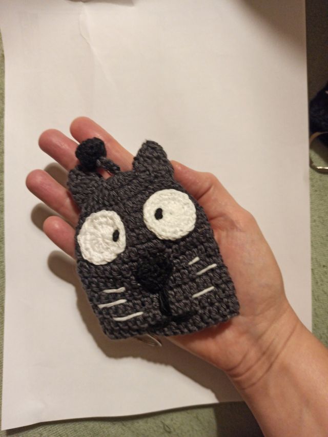 Llavero de ganchillo – Gato