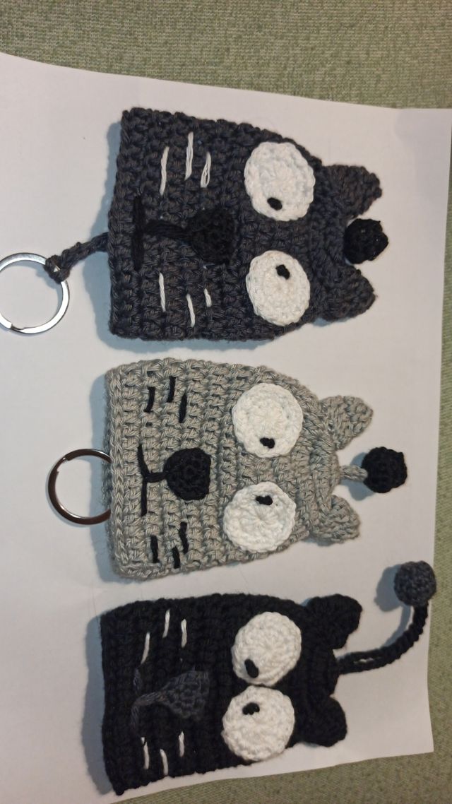 Llavero de ganchillo – Gato