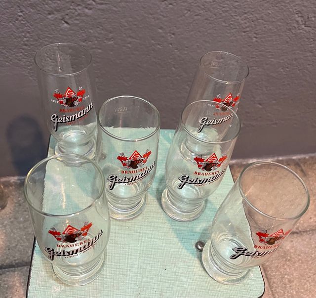 Set Lote Copas de Pintas Geismann Brauerei