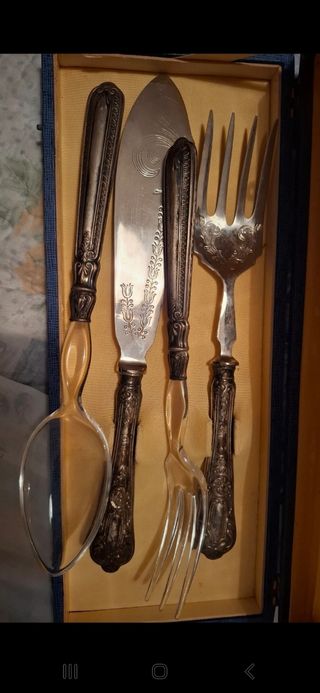 Set posate argento pz 4