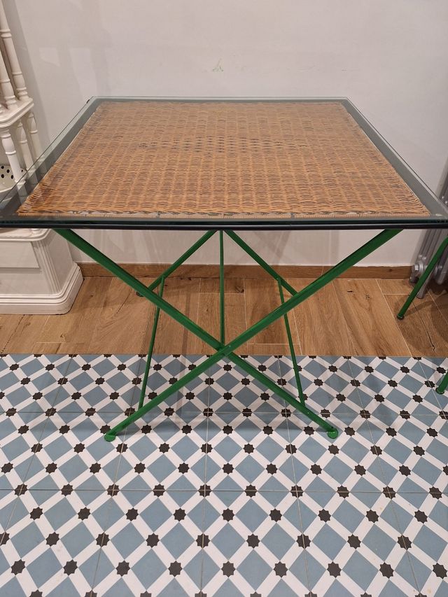 Mesa plegable cristal