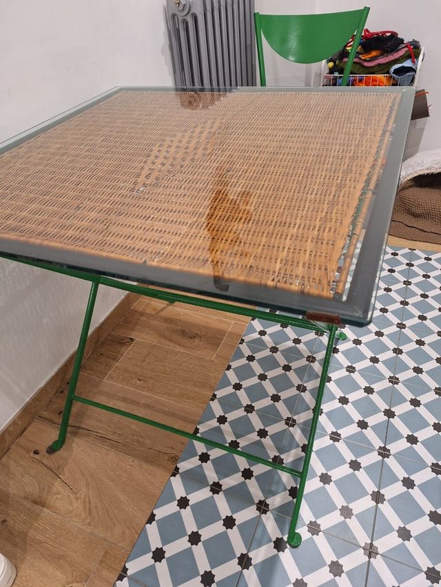 Mesa plegable cristal