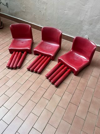 Sedie Kartell Vintage 4875 colore rosso