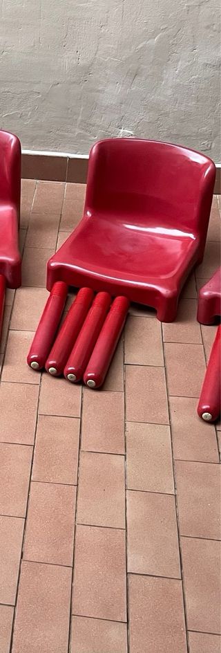 Sedie Kartell Vintage 4875 colore rosso