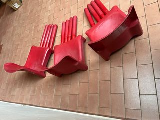 Sedie Kartell Vintage 4875 colore rosso