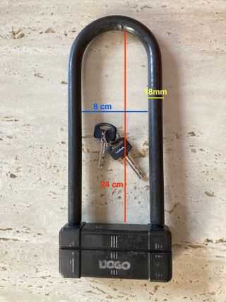 Candado de arco para moto