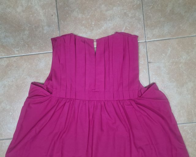 Vestido fucsia largo talla L