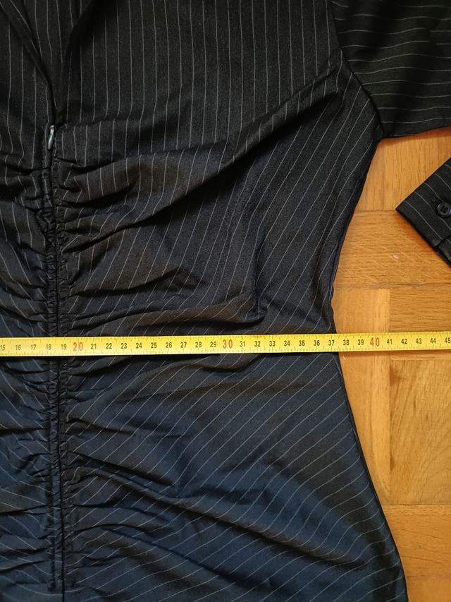 Vestido fruncido cremallera