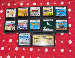 Nintendo ds lite con lotto di 12 giochi/app 