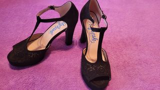Sandalias de tacón negras
