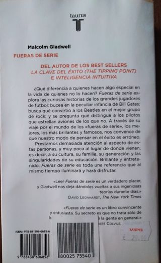 Fuera de serie: Por qué unas personas tienen éxito y otras no (Historia) (Spanish Edition)