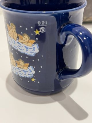Tazza blu con Angeli vintage