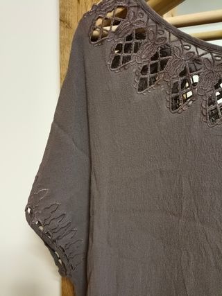 Camisa morada Massimo Dutti