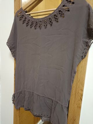 Camisa morada Massimo Dutti