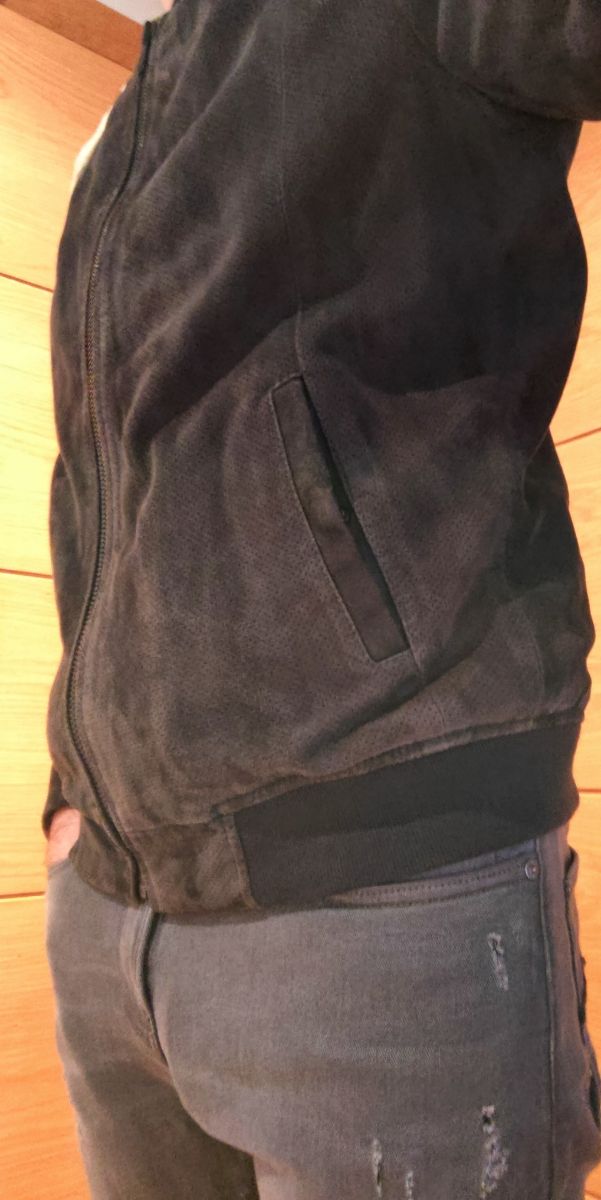 Chaqueta bomber auténtica piel ante SUPERDRY + 🎁