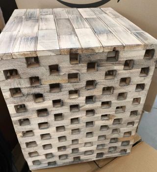 Taburete de madera reciclado jardín 