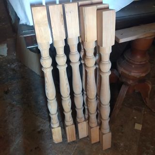 Balaustres madera de pino