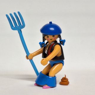 Playmobil Pastora Caganer Cagon Aldeana Portal