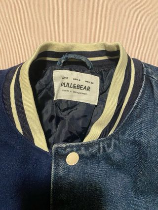 Chaqueta universitaria vaquera pull bear