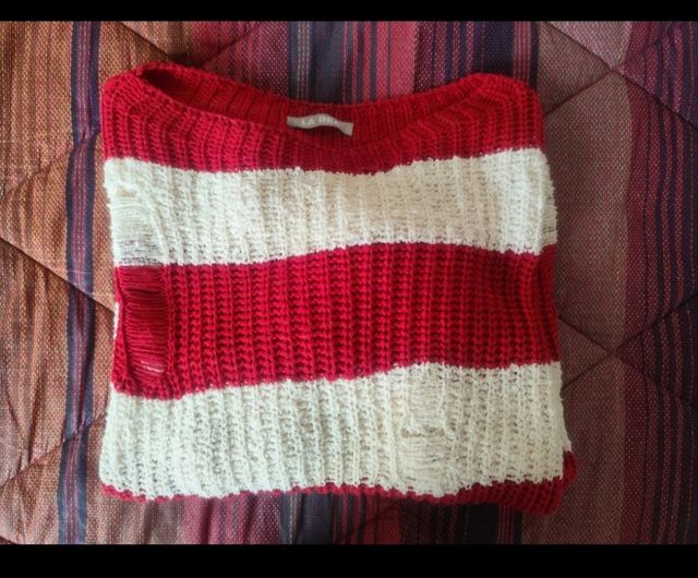 Maglia LA DEA a righe rosse e bianche