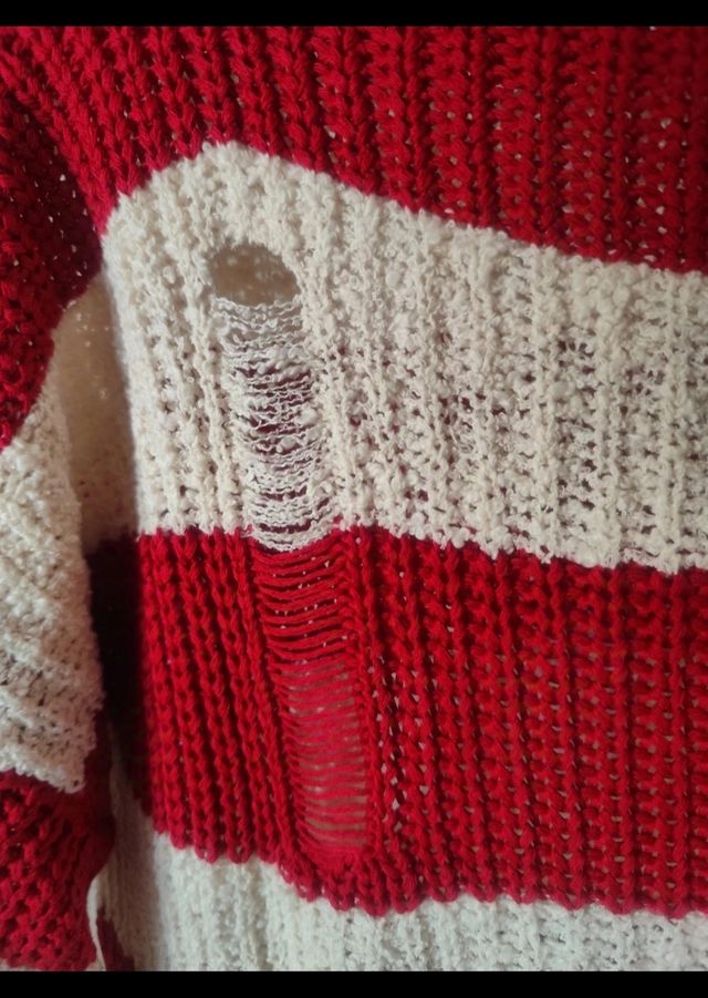 Maglia LA DEA a righe rosse e bianche