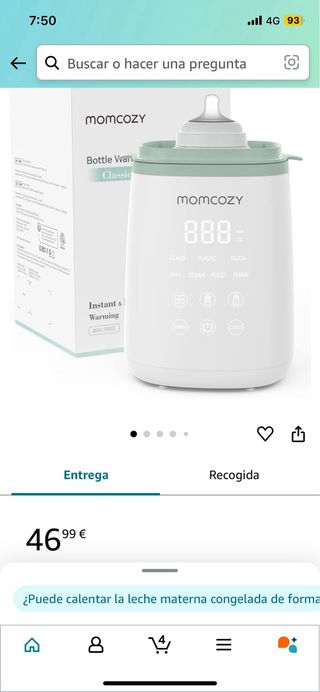 Calienta biberones electrico