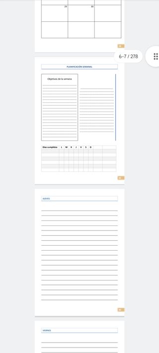 PDF Agenda Diaria, Semanal, Mensual