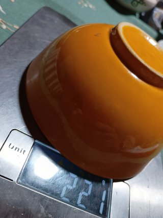 Tazón cerámica naranja años 90
