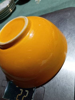 Tazón cerámica naranja años 90