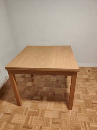 Mesa de comedor extensible 90x90