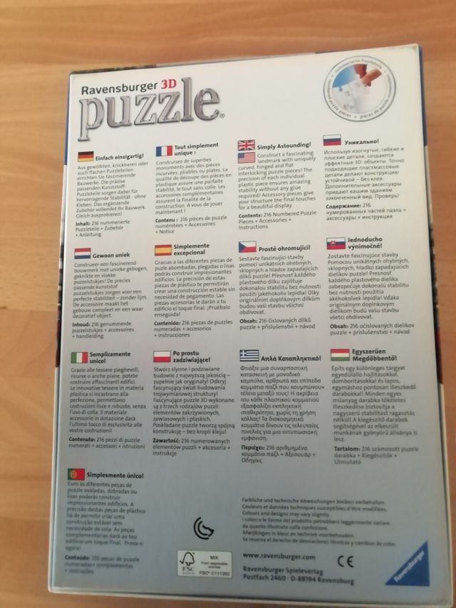 Ravensburger puzzle 3D casetta tedesca