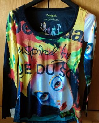 Camiseta mnga larga mujer.Desigual.