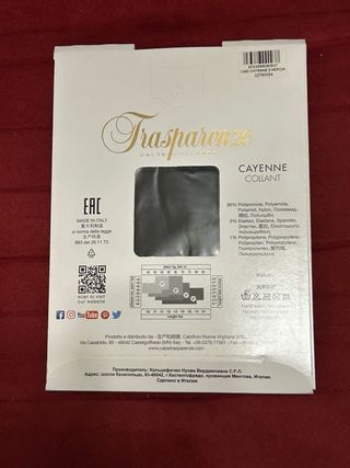 Collant con disegno autoreggente taglia 2