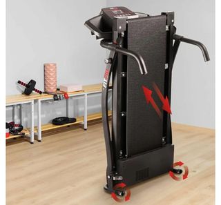 Cinta de correr y andar plegable.