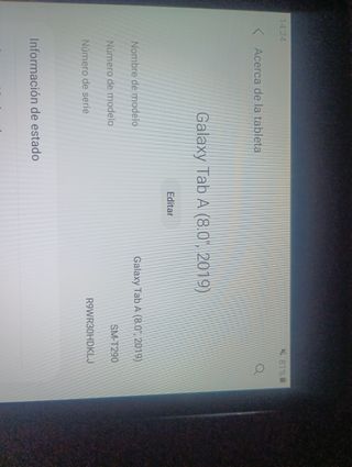 Tablet Samsung Galaxy Tab A, modelo SM-T290